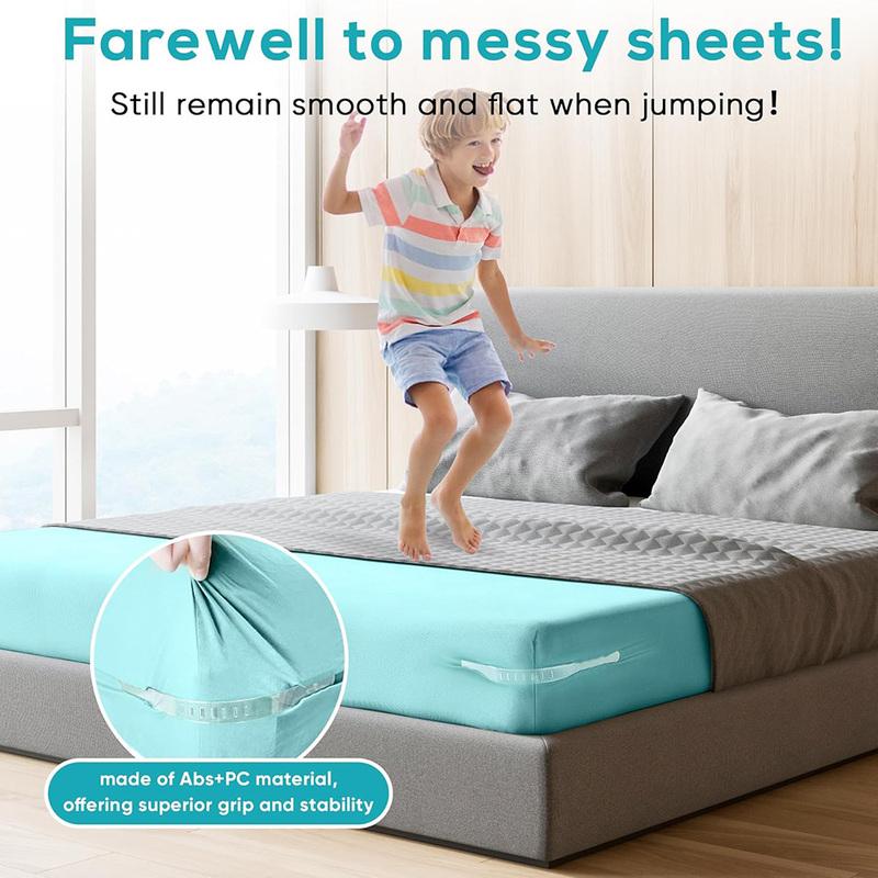 4pcs/set Bed Sheet Fasteners Sheet Ties Multifunctional Use Heavy Duty Bedsheet Corner Tightener Clips Home Supplies Fixator
