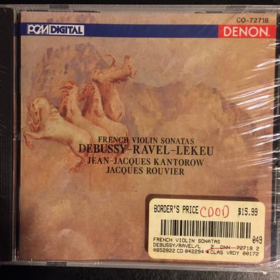 CD JEAN-JACQUES KANTOROW - JACQUES ROU - French Violin Sonatas CO72718 Denon 1988 Japan Classical Used