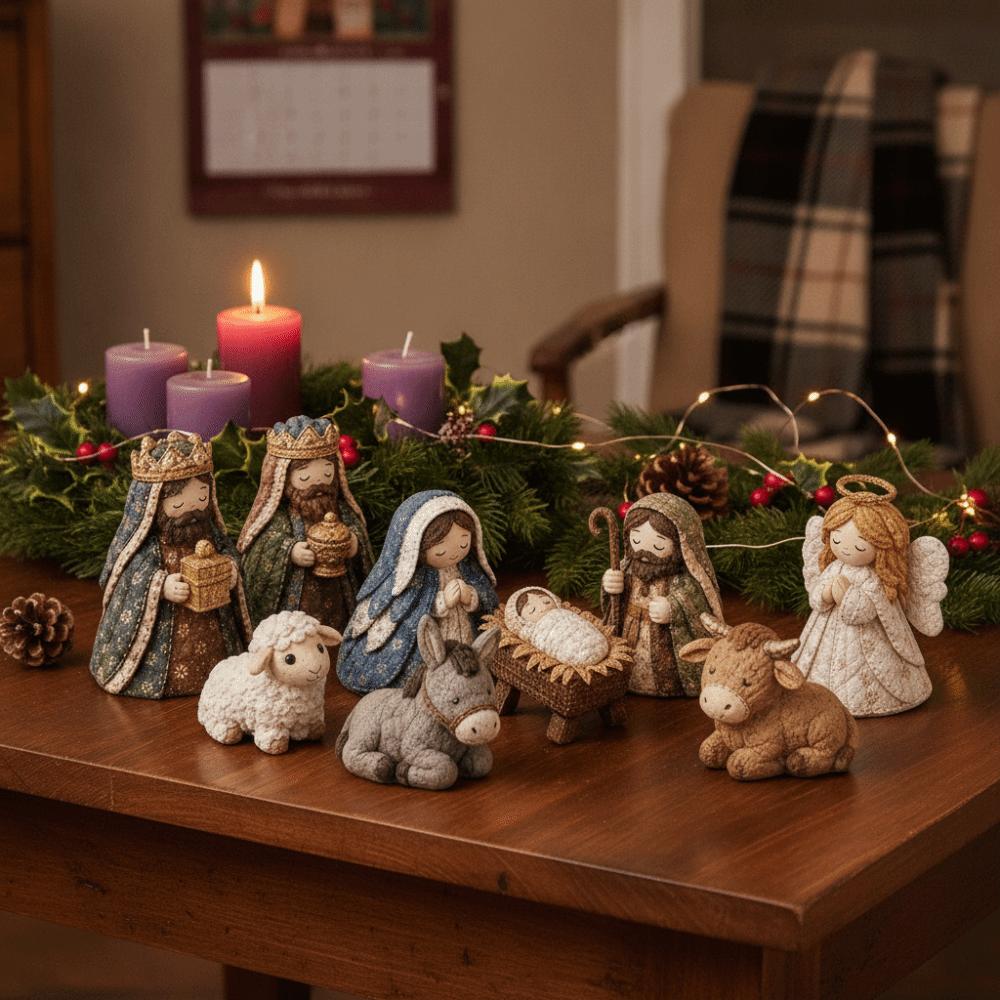 with Assembly Guide Nativity Scene Sewing Craft Kit Parent-Child Activities