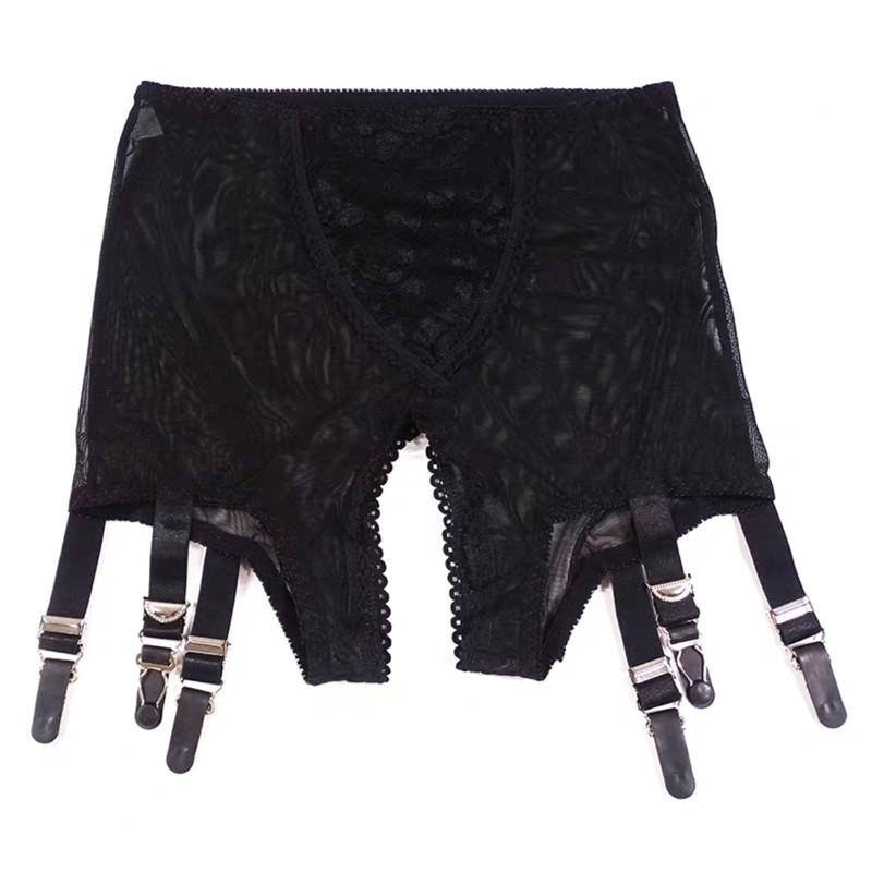 Women's Non-Slip Lace Stockings & Garter Belt Set