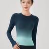 Women S Gradient Quick Dry Fitted Long Sleeve Yoga Top