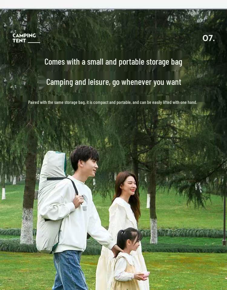 Hexagonal Automatic Tent: Folding, Quick-Open, Multi-Person, Rainproof, Sunproof, Mosquito Repellent for Camping & Beach.