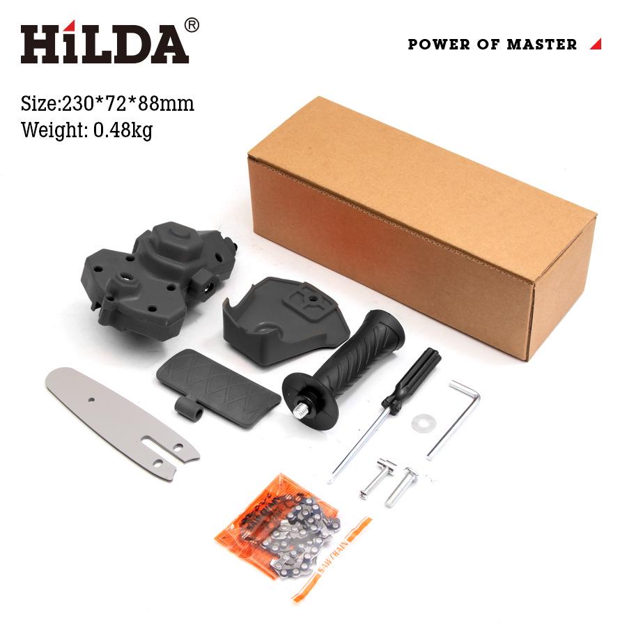 HILDA Electric Chain Saw & Drill: Portable Woodworking & Gardening Pruning Tool