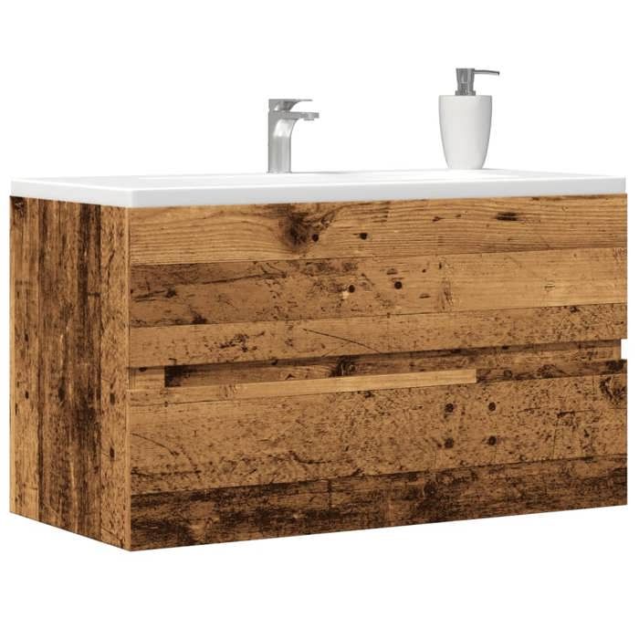 VidaXL Sink Cabinet Old Wood 90x38.5x45 Cm Engineered Wood, Bathroom Cabinet, Support, Bathroom Cupboard of 856249