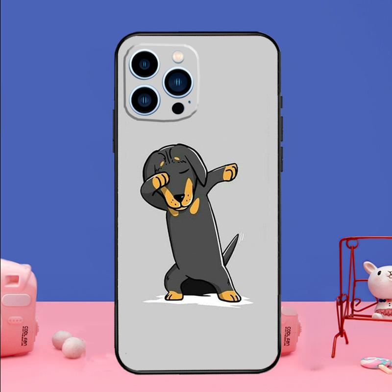 Dachshund Silhouette Dog Phone Case For iPhone 17 Air 16 15 14 11 12 13 Pro Max 13 mini 15 16 Plus 16e Bumper Cover