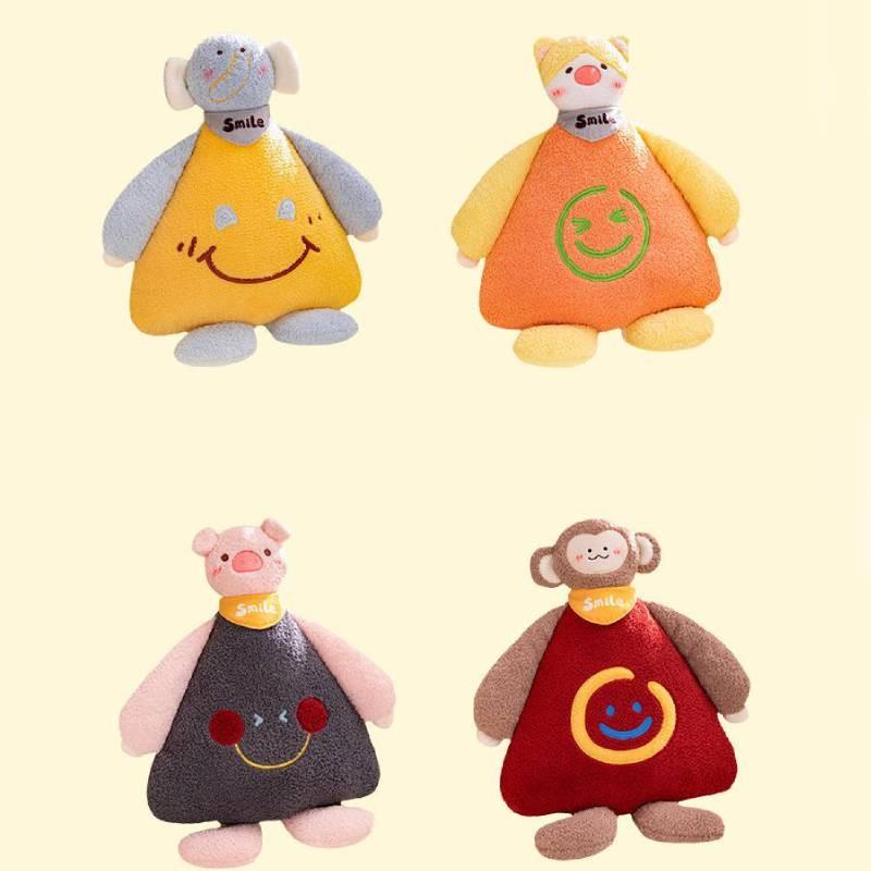 Elephant Cute Smile Cat Monkey Pig Plush Toy Cartoon Girl Living Room Doll Sofa