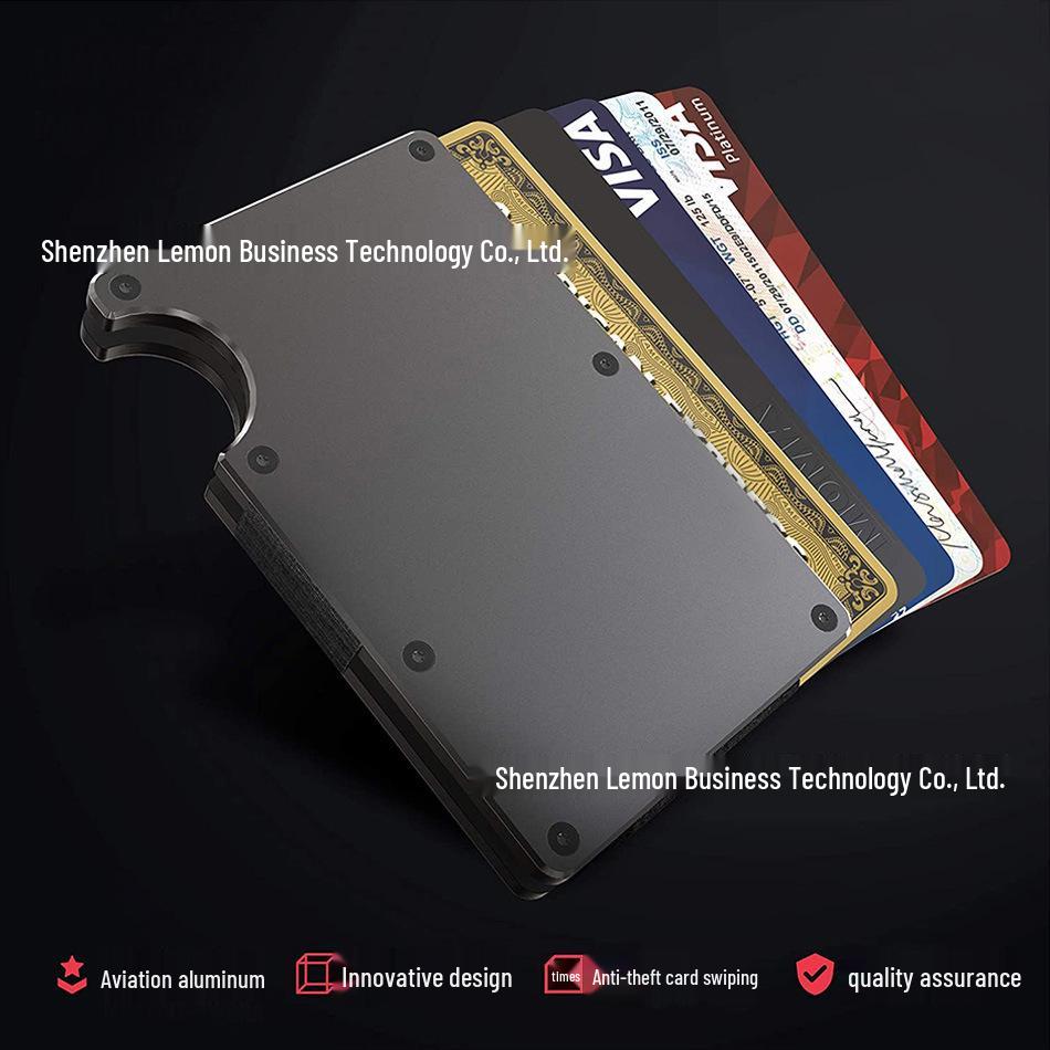 Ultra-Thin RFID Aluminum Alloy Anti-Theft Card Holder Wallet