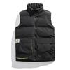 New Men's Stand-up Collar Double-sided Wear Thickened Down Cotton Vest Autumn and Winter Tide Youth Large-size Casual Wear