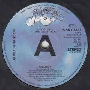 7inch Record DAVID JOHANSEN  Melody  Wreckless Crazy SSKY7827 Blue Sky 1979 UK Rock Used