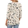 343/4 Sleeve Shirts For Women Cute Print Graphic Tees Blouses Casual Plus Size Basic Tops Pullover
