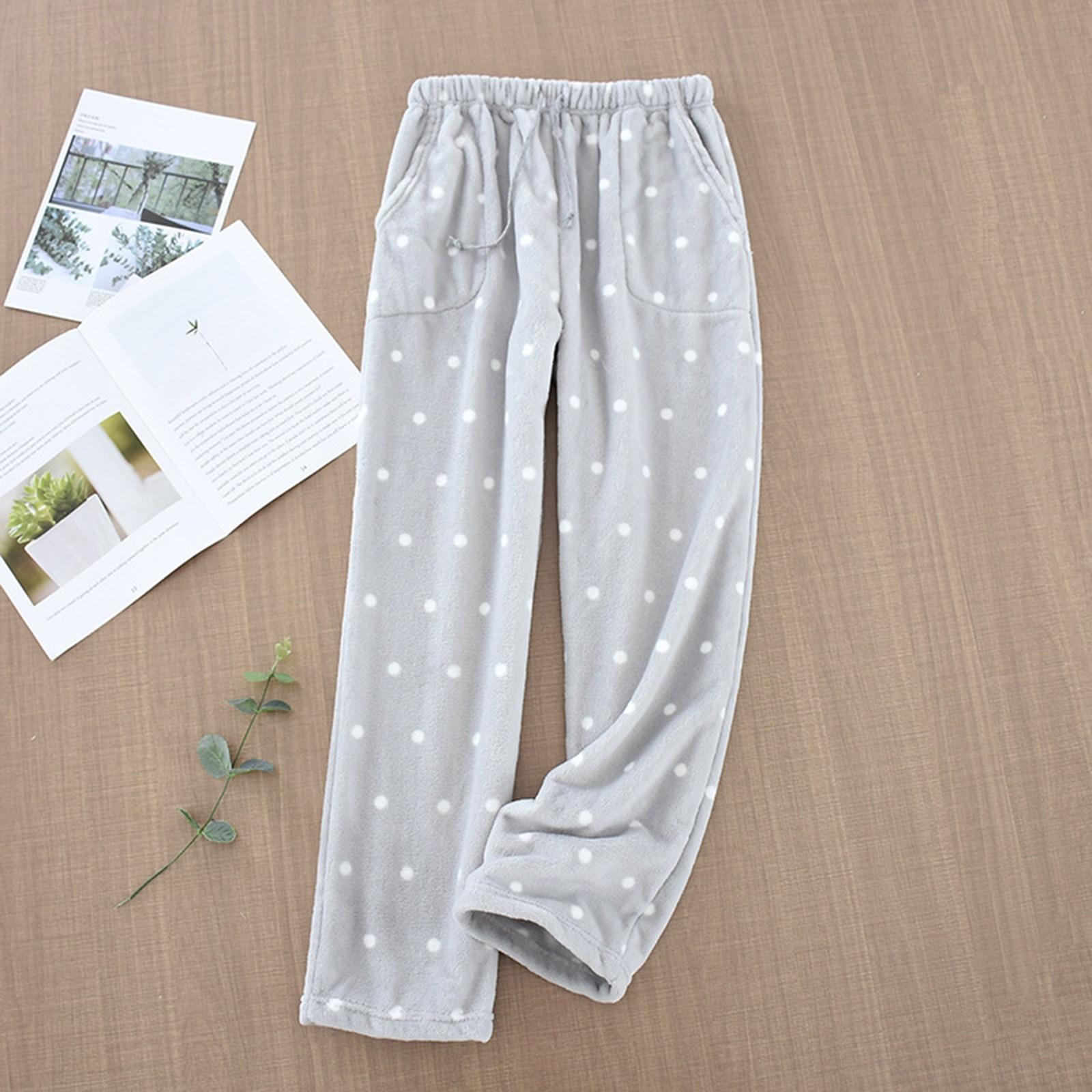 

Женские термофлисовые карманы пижамные теплые повседневные брюки домашние пижамные штаны XXL