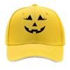 Distressed Jack Pumpkin Face Halloween Sandwich Baseball Cap Sun Cap Outdoor Workouts Hat