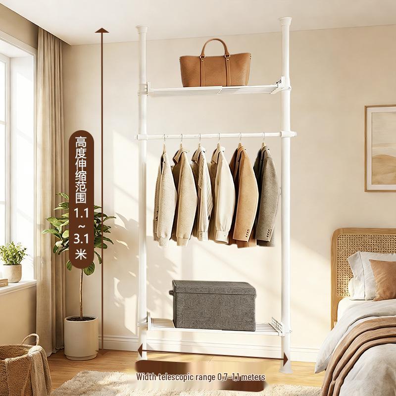 Extra Thick Walk-in Closet Floor-to-Ceiling Clothes Rack