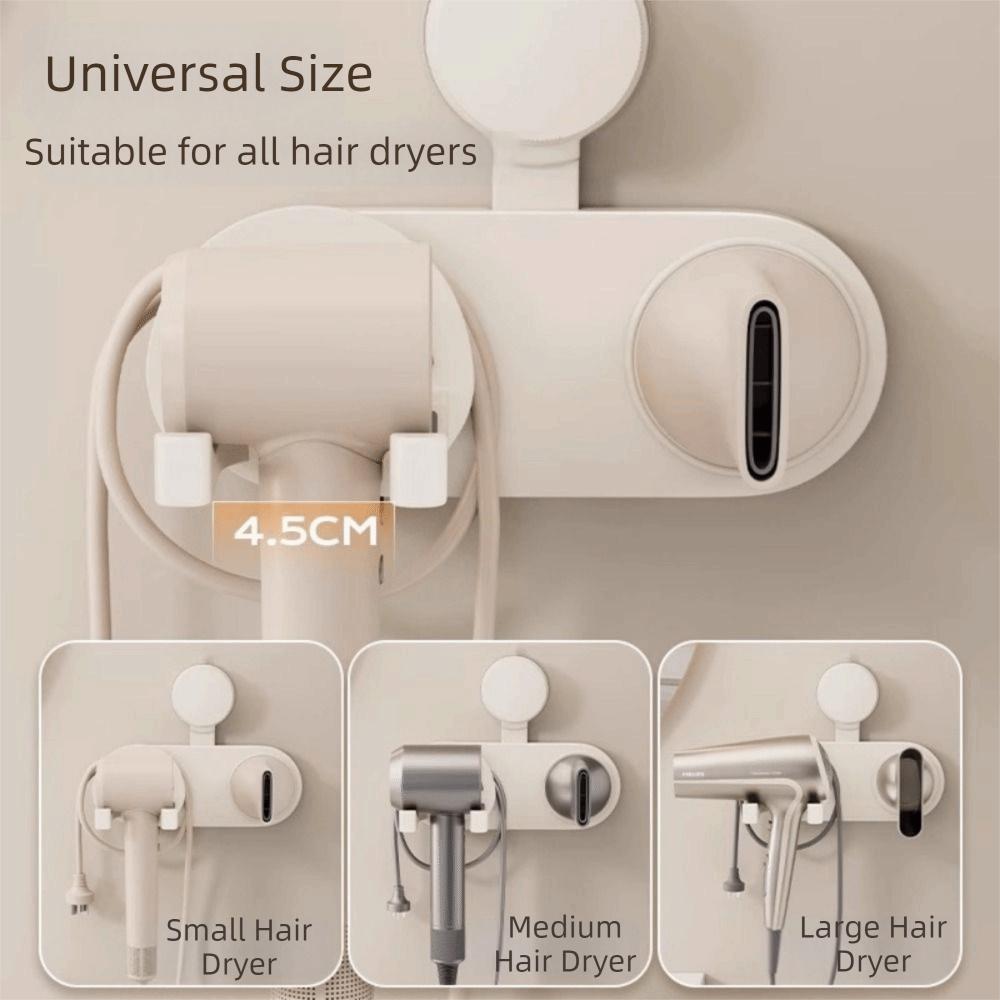 No Punching Hair Dryer Storage Rack Wall Mounted Hair Dryer Rack  for Home
