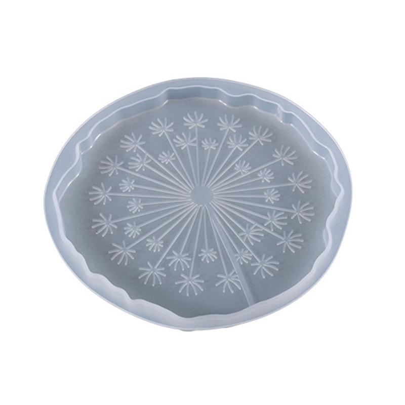 Irregular Flower Pattern Coaster Tray Silicone Mold Epoxy Resin Mold for Stylish Home Decoration Handmade Cup Mat Mould