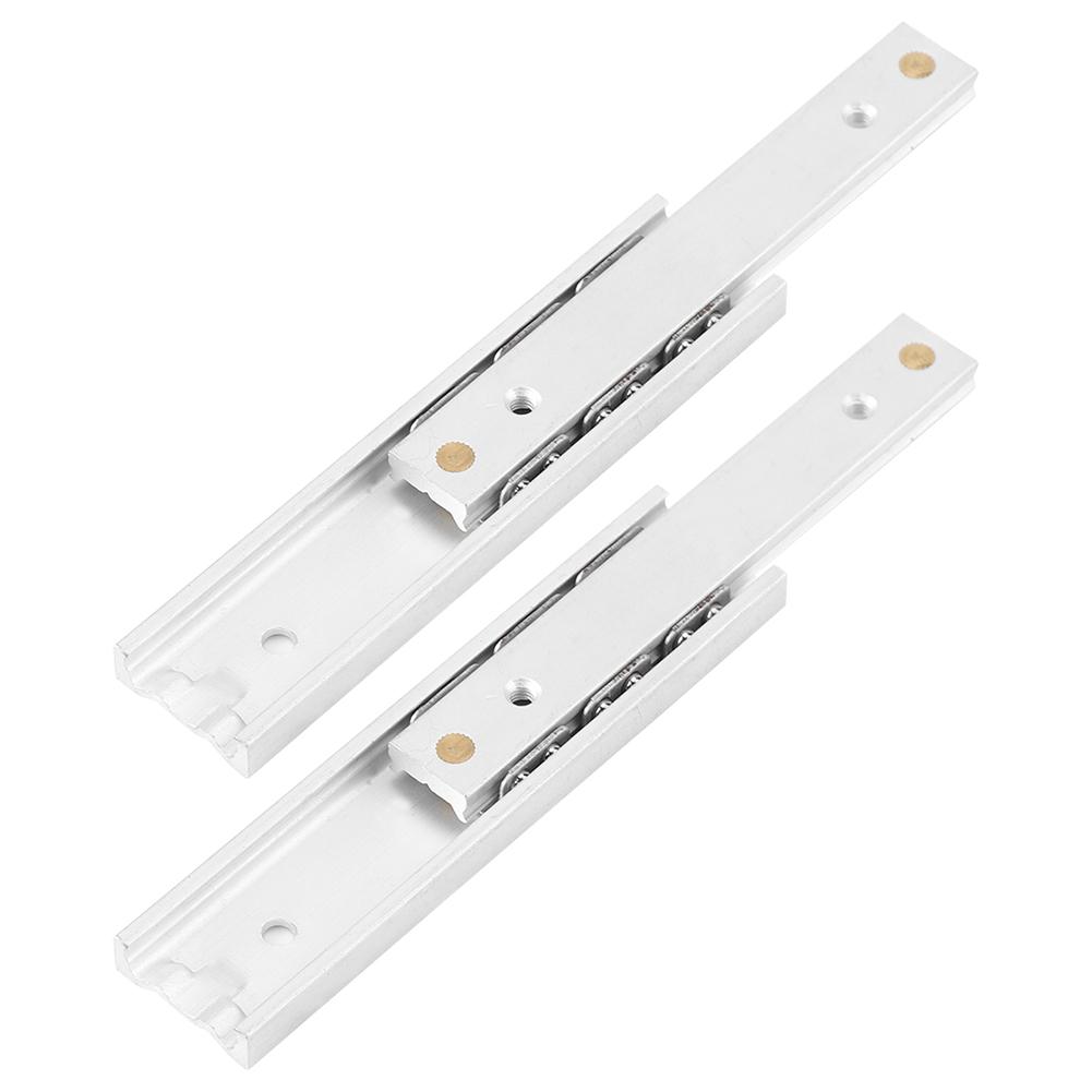 2pcs  Set Mini Aluminum Alloy Durable Smooth Slideway for Drawer Cabinet