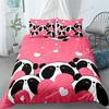 Cute Panda Duvet Cover Cartoon Animal Bedding Set Microfiber Giant Panda Comforter Cover Twin for Kids Girls Teen Kawaii Bedroom