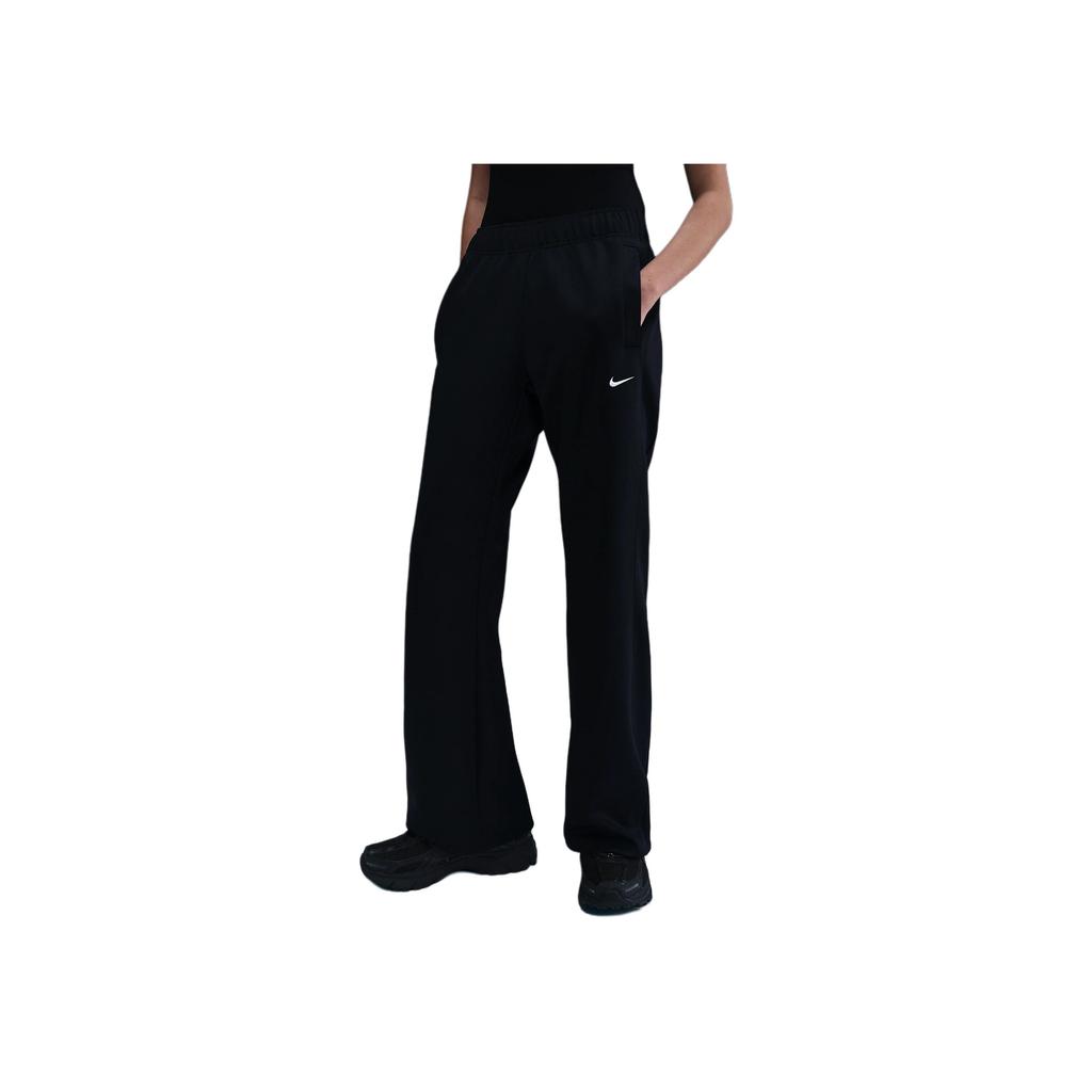 Nike Solid Color Slim Fit Mid Waist Knitted Sports Pants Women Bottoms Black HJ1017-010