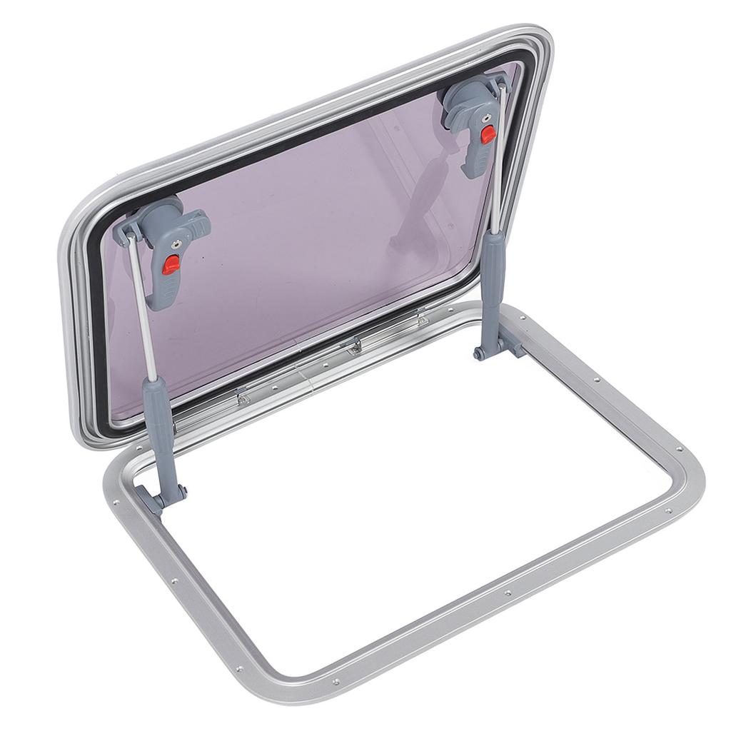 457 X 327mm Boat Skylights Window Square Push Out Deck Porthole Skylights Ventilation Hatch Window for Yacht RV Ship