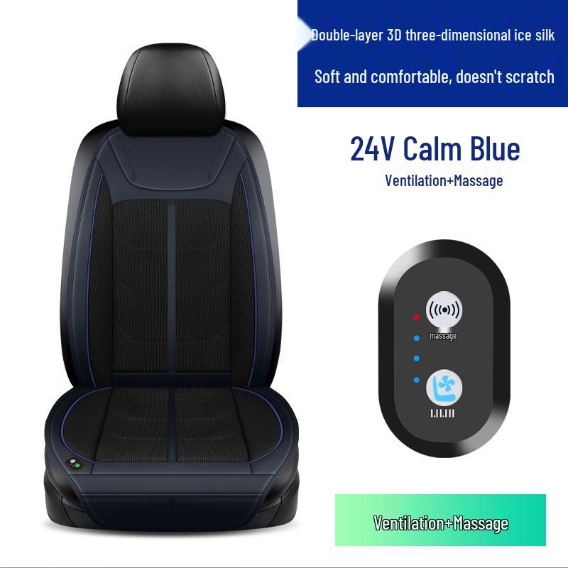 Car Ventilation Cushion with Cooling Airflow and Ice Silk Cover