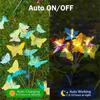 Solar-Powered Butterfly Fiber Optic Light - Waterproof Rechargeable Outdoor Garden Decor for Lawn, Yard, and Landscape