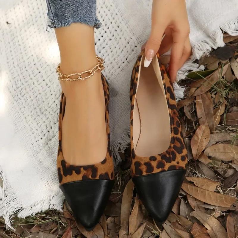 Fashion Spring and Autumn Fashion New Sexy Leopard Print Pointed Toe Casual Comfortable Popular Women's Shoes Walking Shoes Zapatillas