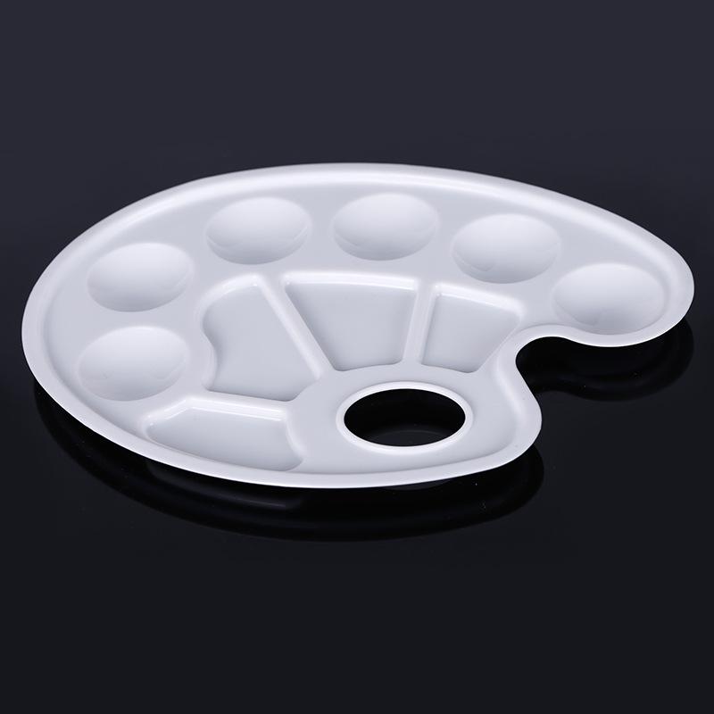 New 1PC Gouache Oval Palette Children's Painting Plastic Paint Foot Palettes DIY Tool Graffiti Art Supplies for Artist
