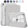 Case For iPad Mini 6 7 Case with Pencil Holder, Hard Clear Transparent Back & Soft TPU Shockproof Frame Cover, Auto Sleep/Wake