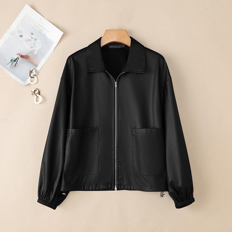 

ZANZEA Women Spring Autumn Casual Long Sleeve Zipper Jackets 5XL чёрный
