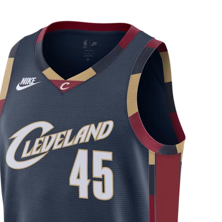 Nike Cleveland Cavaliers NBA Dri-FIT Swingman 2025/26 Season 45 Hardwood Classic Sleeveless Fitted V-Neck Basketball Jersey Men Jersey HM4773-420