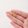 20Pcsbag 4Mm 5Mm 6Mm 18K Gold Plated Hollow Round Spacer Bead Brass Charm Bracelet Beading For Diy Jewelry Making Accessories