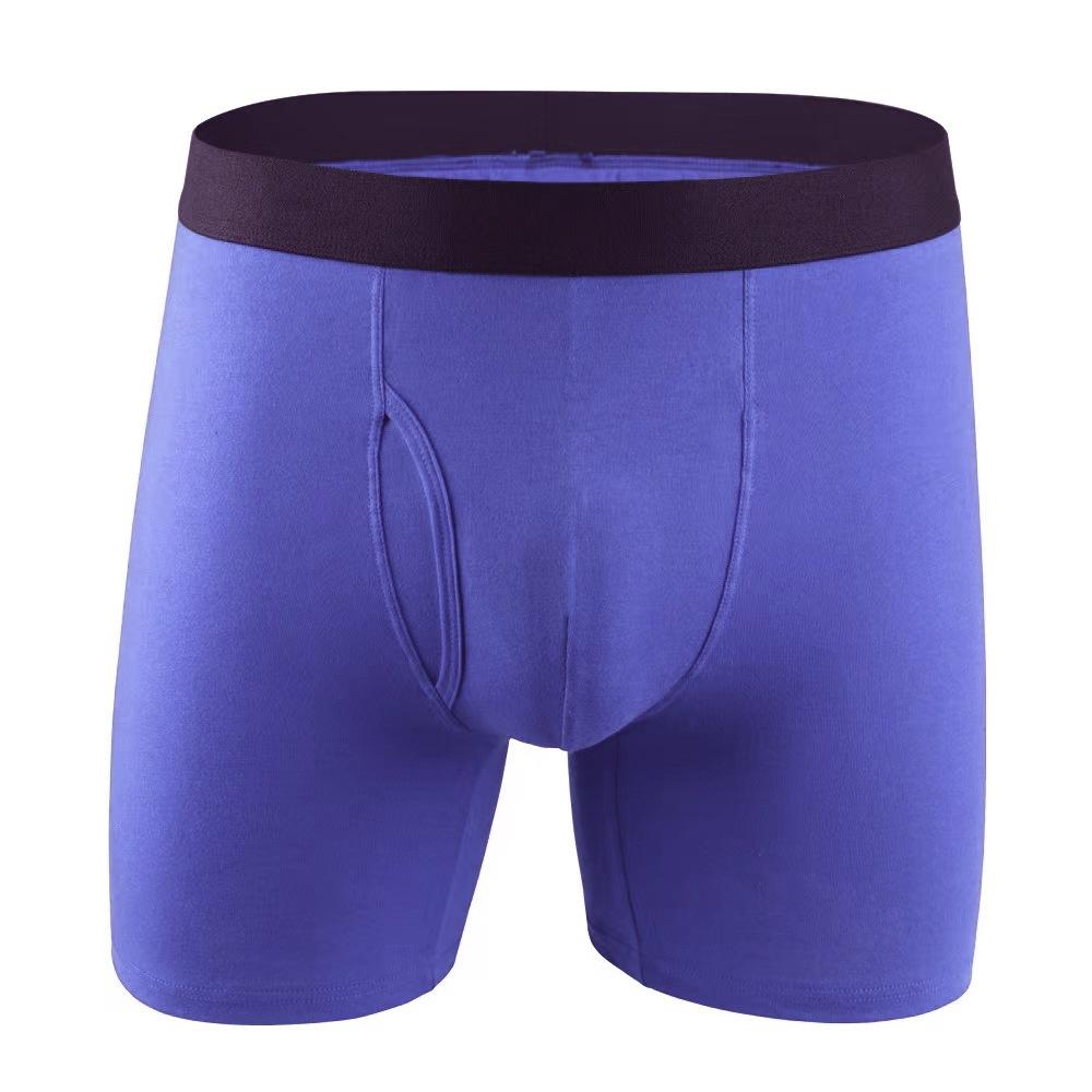 Long open men's underwear men's open hole flat corner shorts side plus sports open file