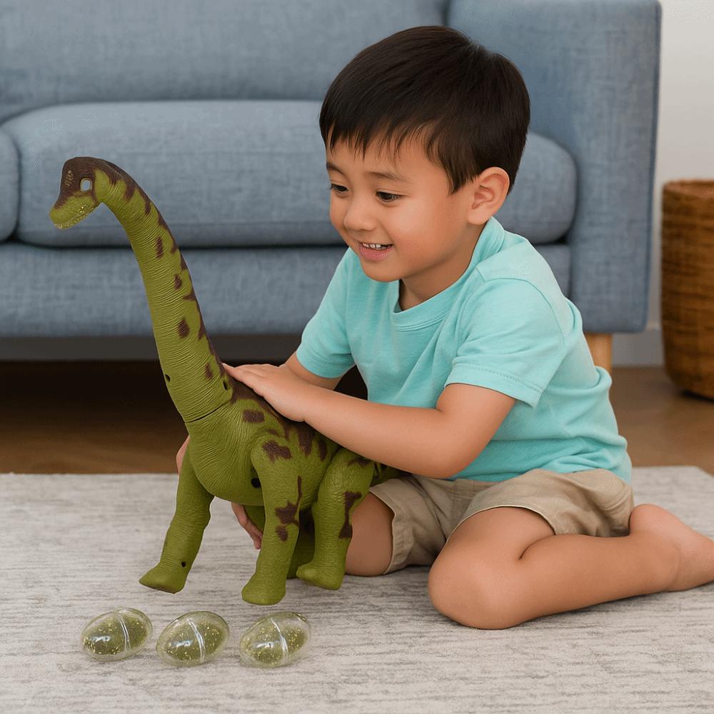 Simulation Electric Dinosaur Toys Projection Crawling Long-necked Toys  Birthday Gift