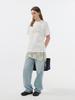 Deonseuteu Unisex Drawing Bloom T-Shirt _Udts5B126_Off White