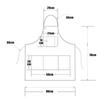 Tablier de cuisine en denim (1 pièce) - Vêtement de travail polyvalent pour la maison, la cuisine, le jardinage, le nettoyage et les cafés - Tablier de cuisine résistant