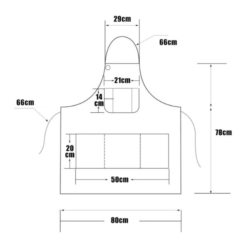 Tablier de cuisine en denim (1 pièce) - Vêtement de travail polyvalent pour la maison, la cuisine, le jardinage, le nettoyage et les cafés - Tablier de cuisine résistant