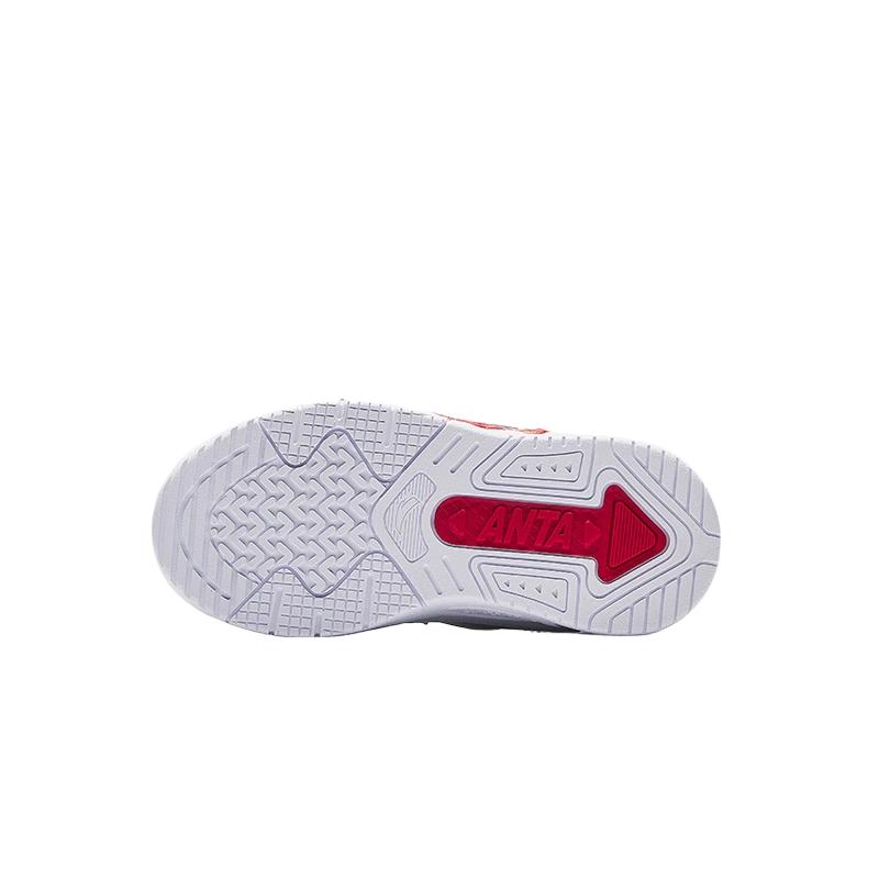 Anta Kids Fabric Comfortable Loose Sweat-Absorbing Non-Slip Wear-Resistant Low-Top Casual Shoes Kids sneaker Anta-White Classic-Red 312519937-1
