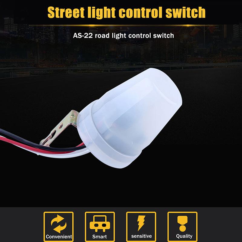 Ac 220V 10A As-22 Automatic On Off Adjustable Street Light Photoswitch Photocell Sensor Switch Photo Control Sensor Switch