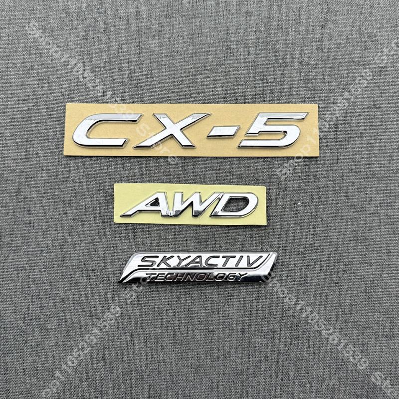 Voor MAZDA CX-5 Voorgrille badge Logo Achterklep Kofferbak Embleem Badge Decals Voor CX-5 SKYACTIV AWD SKYACTIVG Auto Stickers wpmek99