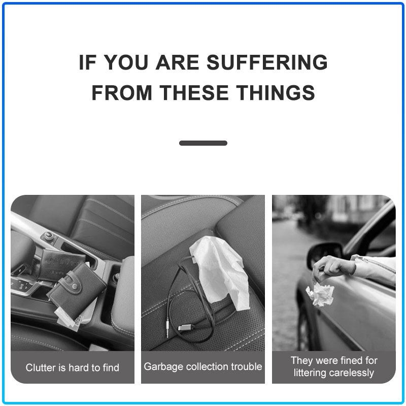 Car Trash Can Portable Hanging Vehicle Garbage Case Stickers For Mitsubishi Lancer Lancer ASX Outlander 2 3 Pajero Mirage exzos Pajero 4