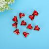 10pcs Red Imitation Crystal Stones Ornament Heart Shaped with Claw DIY Jewelry Clothing Decoration 12 X 13mm