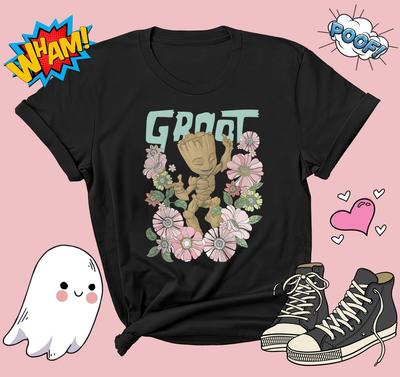 Galaxy Groot Floral Dance T-Shirt T-Shirt Herren Damen Unisex T-Shirt G728