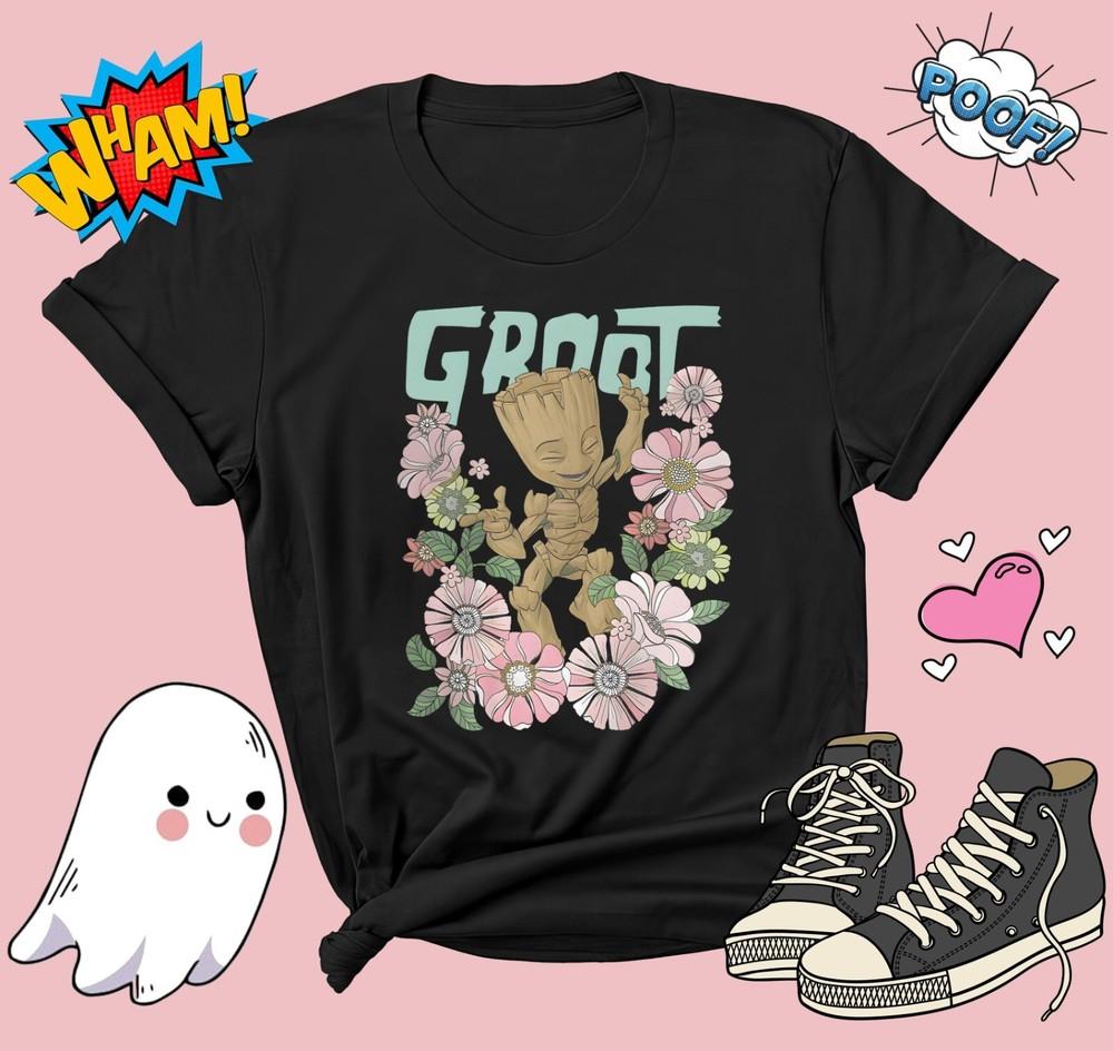 

Galaxy Groot Floral Dance T-shirt T shirt Men Women Unisex Tshirt G728 S
