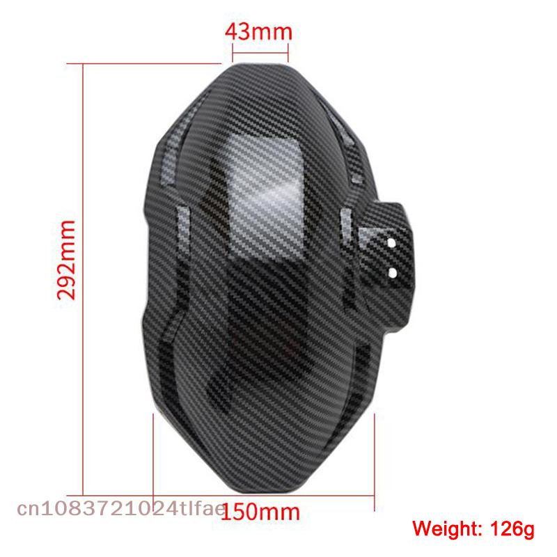 Motorcycle Fenders, Carbon Fiber Textured, Universal Fit for Electric Vehicles, Durable & Lightweight, Enhances Aesthetic Appeal