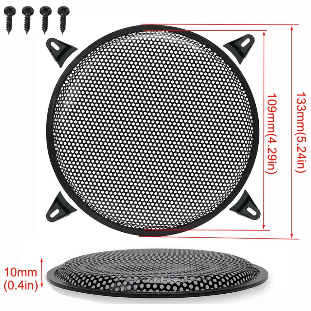 

5-12inch Speaker Grills Black Speaker Grill Cover Mesh Covers Subwoofer Grill Home Audio 5 inch