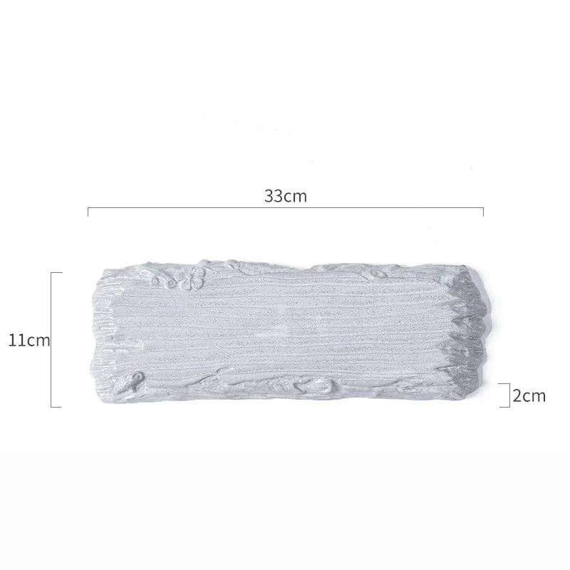 Japanese Ceramic Long Strip Plate Sushi Dessert Dish Snack Restaurant Molecular Cuisine Specialty Tableware