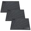 3Pcs Cutting Mat A4 Black Model Cut Pad Paper Rubber Stamp Engraving Scale Board