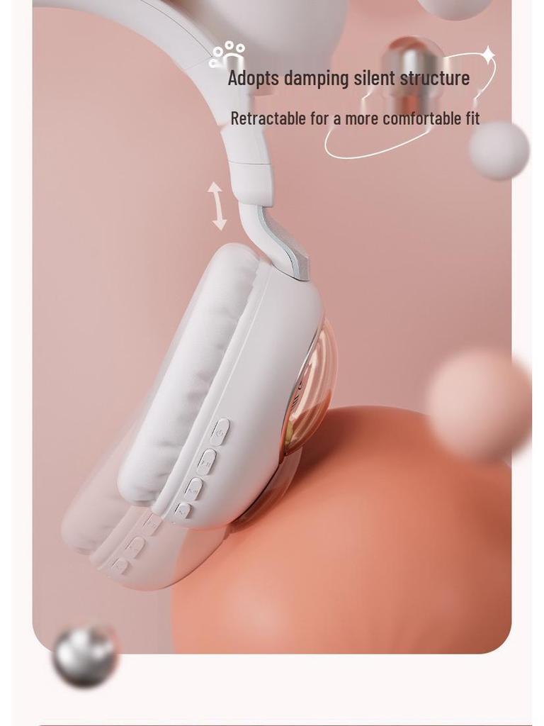 Cartoon Cute Wireless Bluetooth Over-Ear Headphones for Kids, Long Battery Life, E-sports Gaming Headset