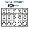 200 Stück Gummi O-Ring Dichtungen Dichtring Set Nitrilkautschuk Hochdruck O-Ringe NBR Wasserhahn Abdichtung Ventil O Gummi Ringe Set