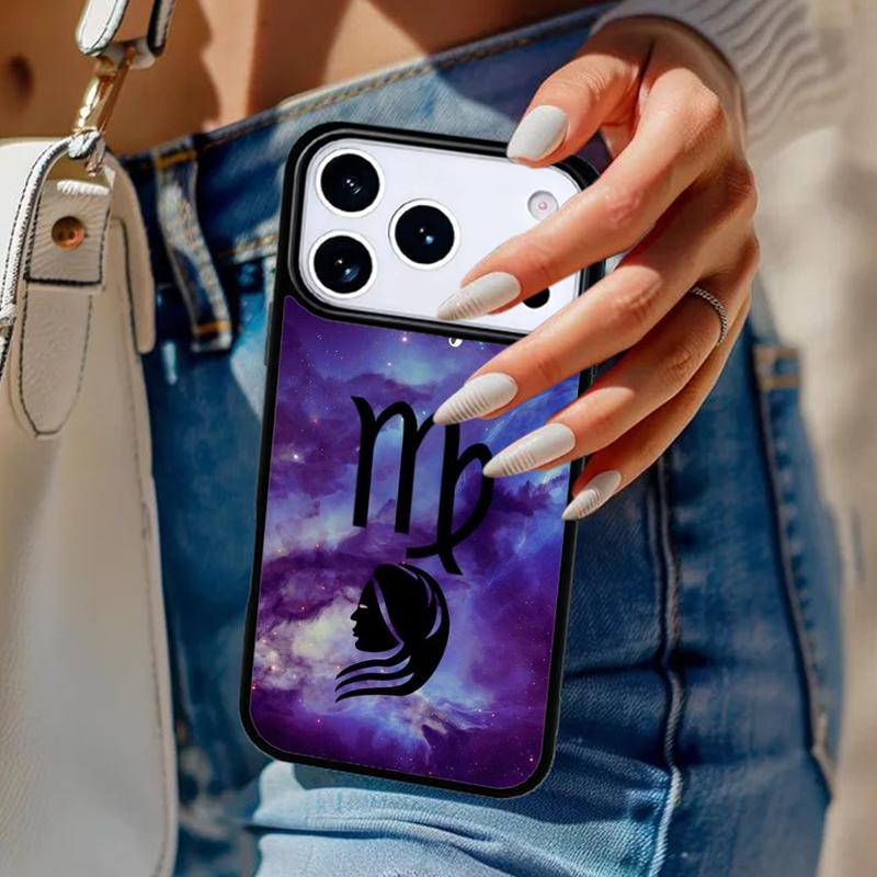 Virgo Star Sign Phone Case For iPhone 17 Air 14 15 13 12 Max Cover For Apple 16e 11 Pro Max Plus Coque